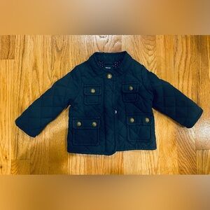 Baby Gap Girl 6-12M Navy Quilted Jacket